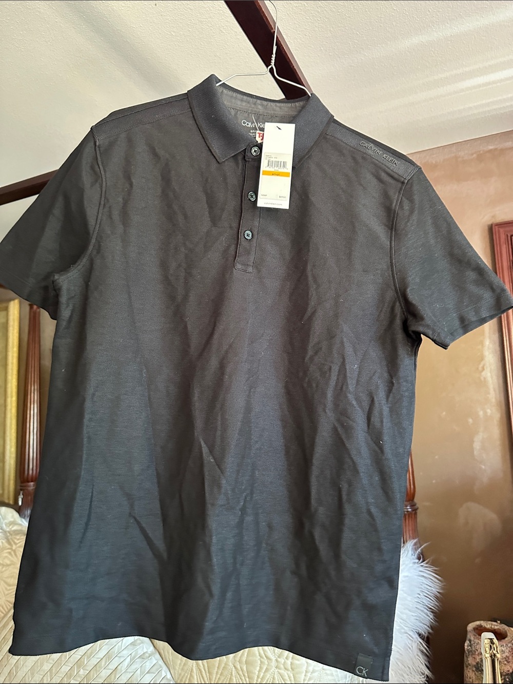 Calvin Klein Men's Black Short-Sleeve Polo